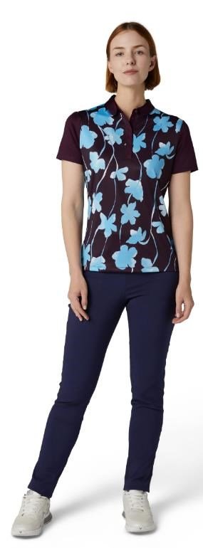 Callaway Stemmed Floral dámske polo, potent purple
