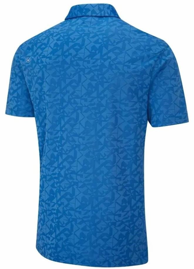 PING Geo Camo pánske polo, tidal blue