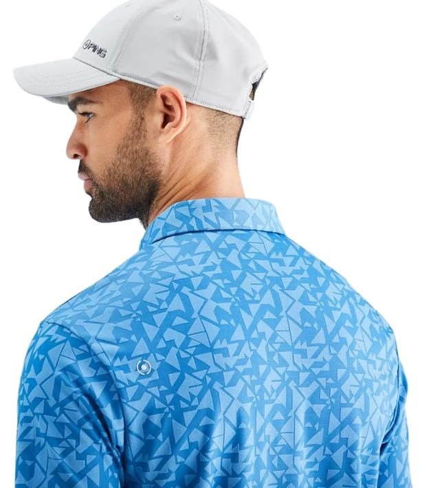 PING Geo Camo pánske polo, tidal blue