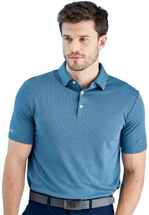 PING Hershel pánske polo, blue fusion multi