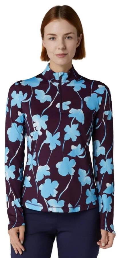 Callaway Stemmed Floral Sun Protection dámske tričko, potent purple