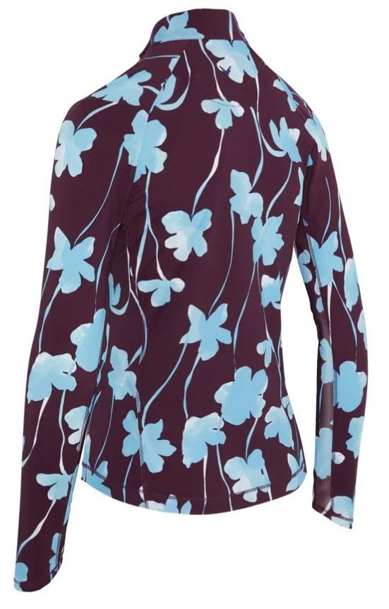 Callaway Stemmed Floral Sun Protection dámske tričko, potent purple