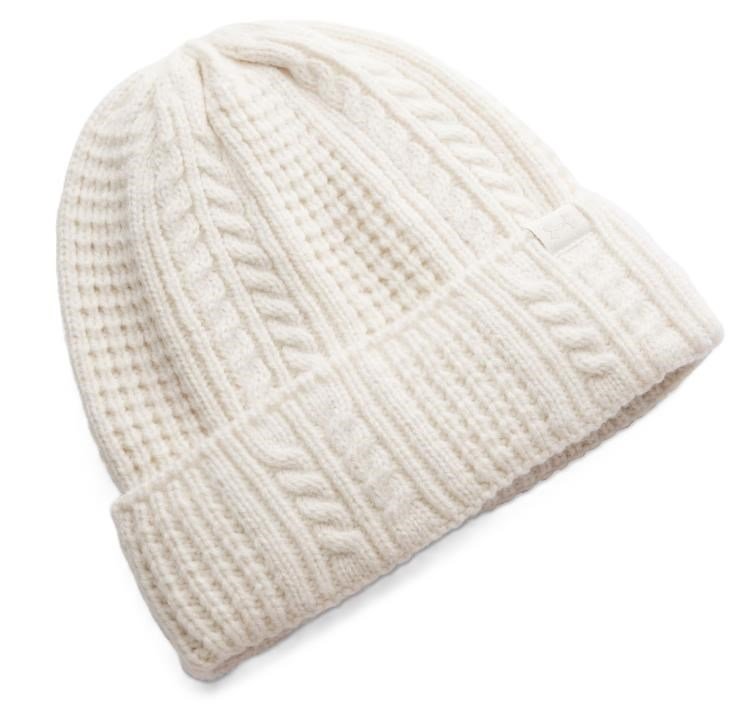 Under Armour Halftime Cable Knit dámska čepica, stone/khaki base