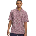 Under Armour Playoff 3.0 Printed pánske polo, tourmaline pink/dark maroon/midnight navy