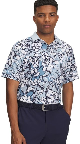 Under Armour Drive Chill Printed pánske polo, blue calm/midnight navy