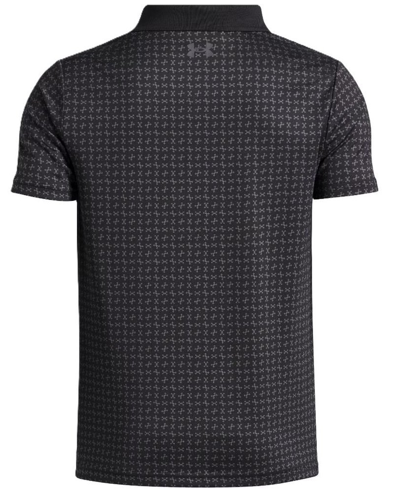 Under Armour Matchplay Printed detské polo, čierne/castlerock