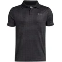 Under Armour Matchplay Printed detské polo, čierne/castlerock