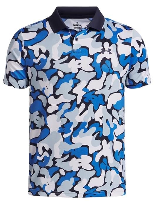 Under Armour Matchplay Printed detské polo, midnight navy/blue atlantis