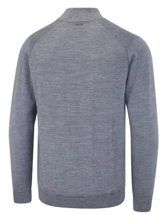 PING Murphy Lined full zip pánsky sveter, french grey marl