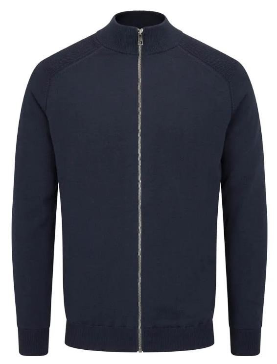 PING Murphy Lined full zip pánsky sveter, navy