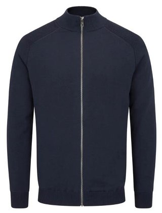 PING Murphy Lined full zip pánsky sveter, navy