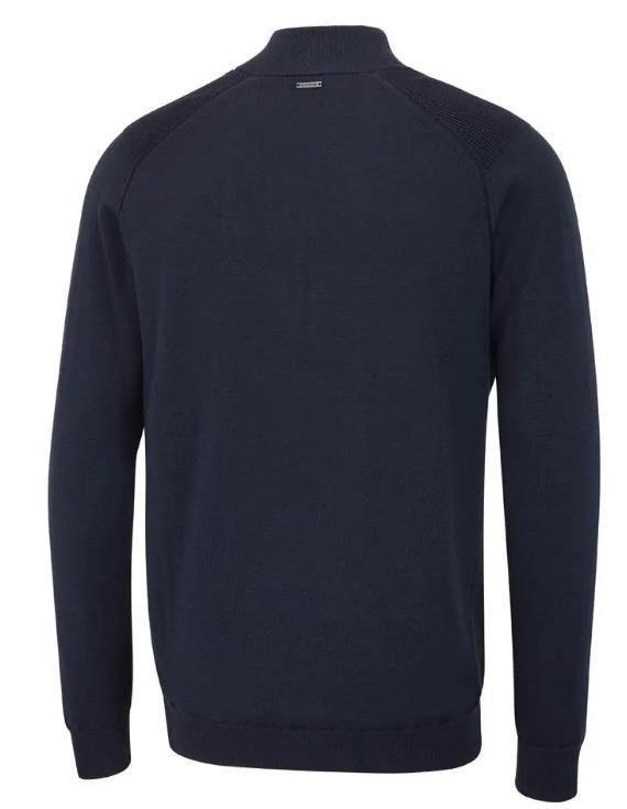 PING Murphy Lined full zip pánsky sveter, navy