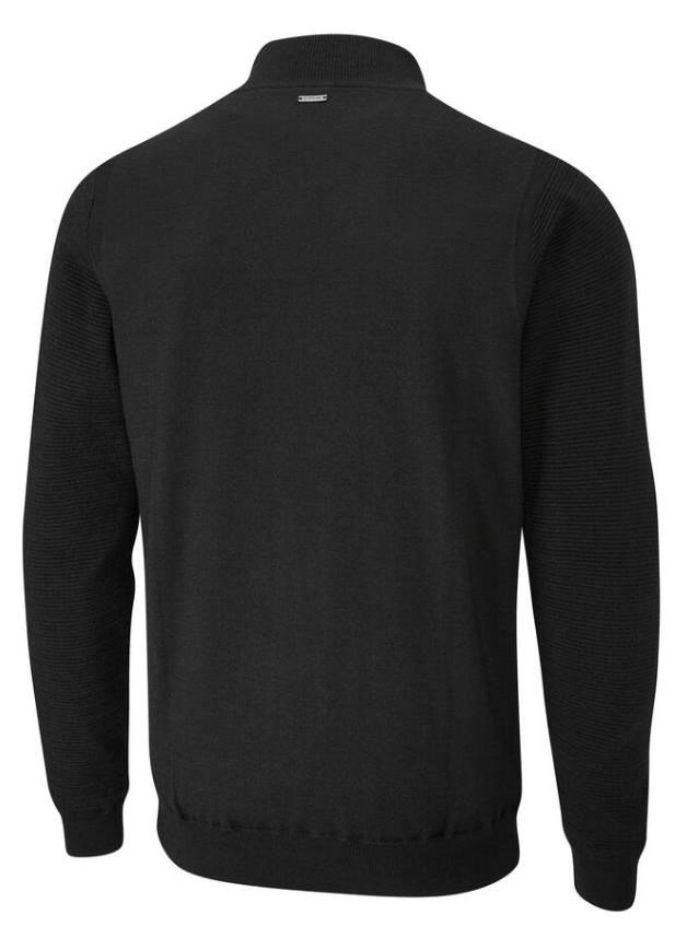 PING Croy Lined Half Zip pánsky sveter, čierny