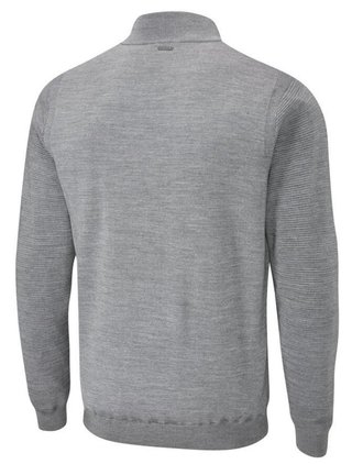 PING Croy Lined Half Zip pánsky sveter, french grey marl