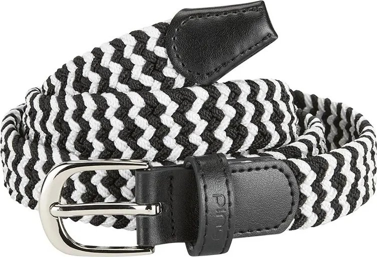 PING Stretch Webbing dámsky opasok, čierno/biely