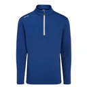 PING Ramsey half zip ribbed fleece pánsky pullover, inky marl
