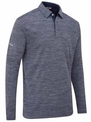 PING Creek polo s dlhým rukávom pánske, navy melange