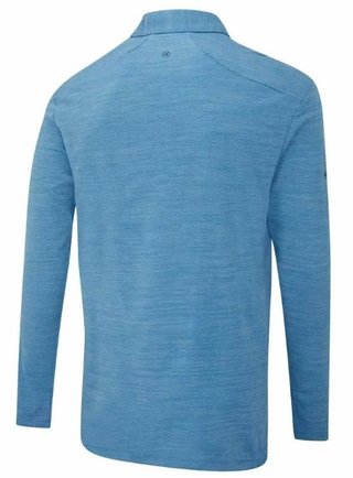 PING Creek polo s dlhým rukávom pánske, tidal blue melange
