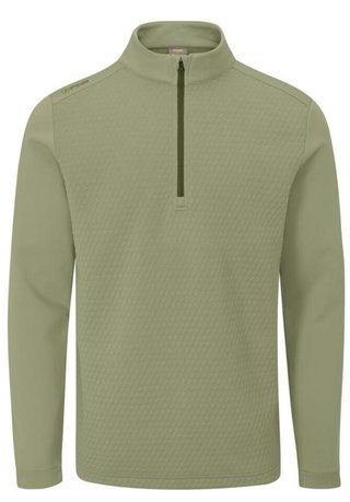 PING Nolan Quarter Zip Fleece pánska mikina, lichen