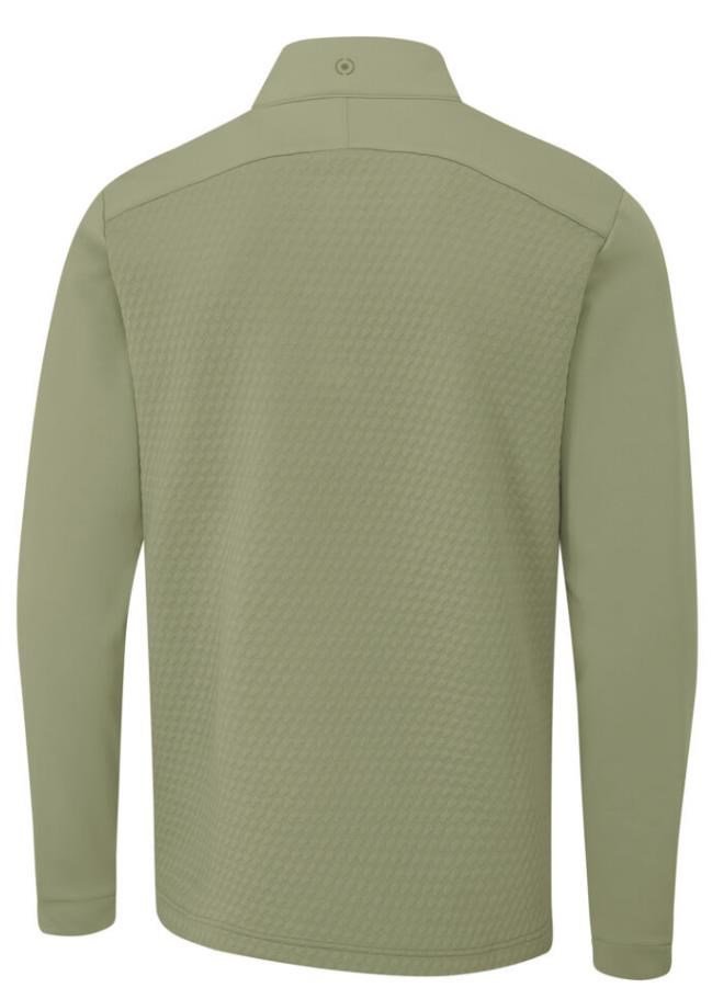 PING Nolan Quarter Zip Fleece pánska mikina, lichen