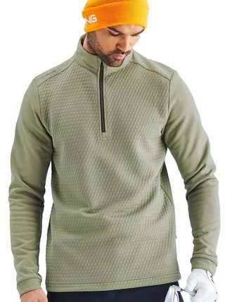 PING Nolan Quarter Zip Fleece pánska mikina, lichen