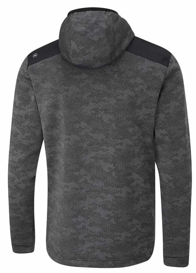 PING Nexa Hooded half zip fleece pánska mikina, čierna
