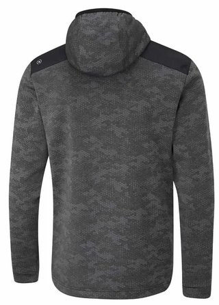 PING Nexa Hooded half zip fleece pánska mikina, čierna