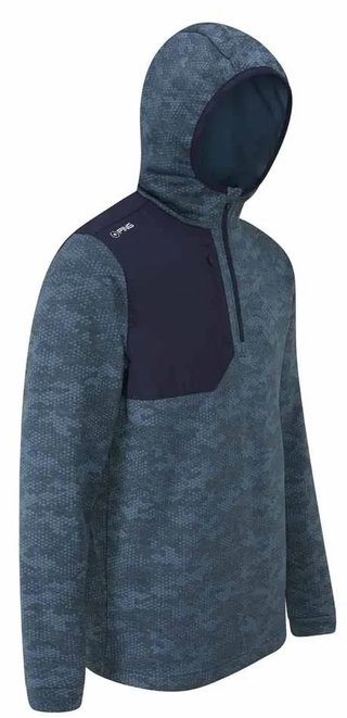 PING Nexa Hooded half zip fleece pánska mikina, blue fusion/navy