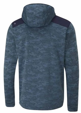 PING Nexa Hooded half zip fleece pánska mikina, blue fusion/navy