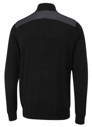 PING Connell Hybrid quarter-zip pánsky sveter, čierny