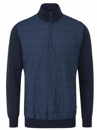 PING Connell Hybrid quarter-zip pánsky sveter, navy