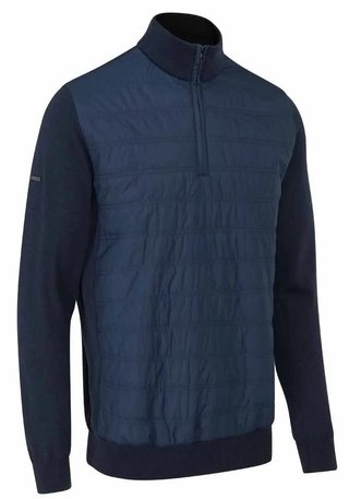 PING Connell Hybrid quarter-zip pánsky sveter, navy