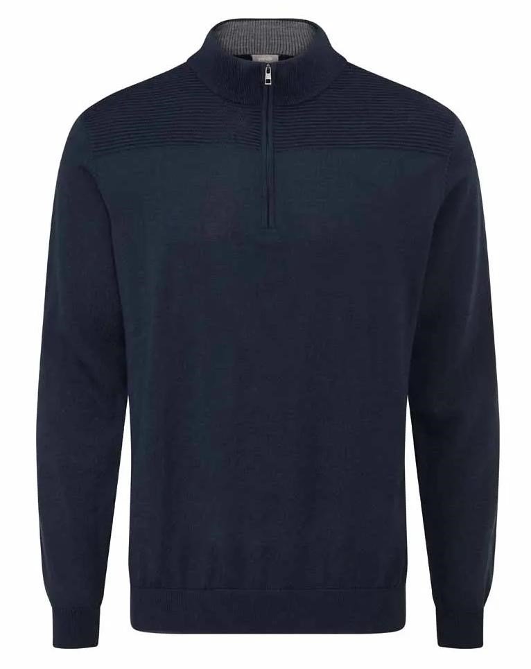 PING Dorset Quarter zip pánsky sveter, navy