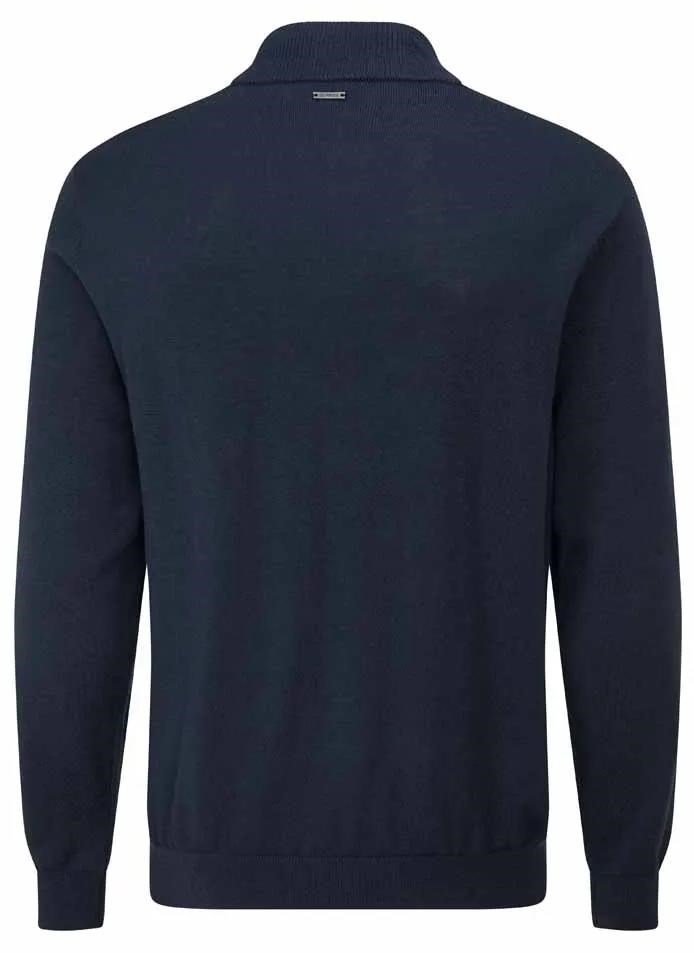 PING Dorset Quarter zip pánsky sveter, navy