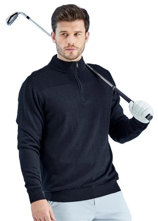 PING Dorset Quarter zip pánsky sveter, navy