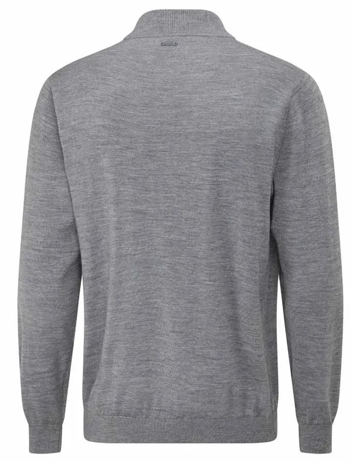 PING Dorset Quarter zip pánsky sveter, french grey marl