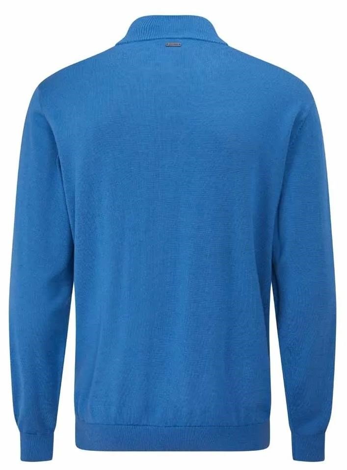 PING Dorset Quarter zip pánsky sveter, tidal blue