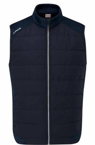 PING Aiden Hybrid fleece pánska vesta, navy