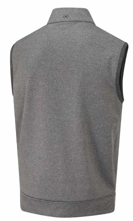 PING Aiden Hybrid Fleece pánska vesta, asphalt marl/čierna