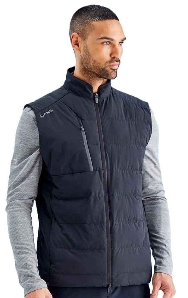 PING Norse Cocoon insulated PrimaLoft® pánska vesta, čierna