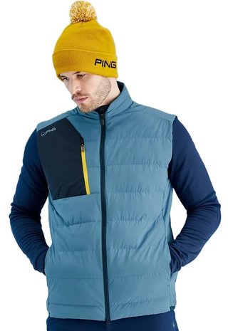 PING Norse Cocoon insulated PrimaLoft® pánska vesta, blue fusion/navy