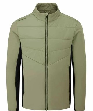 PING Magnitude Insulated hybrid pánska bunda, lichen/čierna