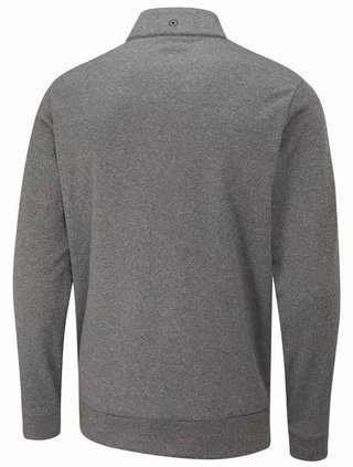 PING Aiden Hybrid fleece pánska bunda, asphalt marl/čierna