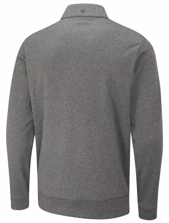 PING Aiden Hybrid fleece pánska bunda, asphalt marl/čierna