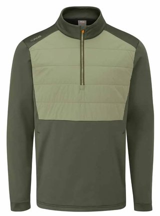 PING Astbury fleece pánska bunda, dark olive/lichen