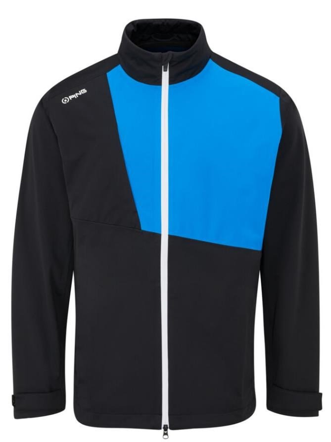 PING Impervious Waterproof pánska bunda, čierna/brilliant blue