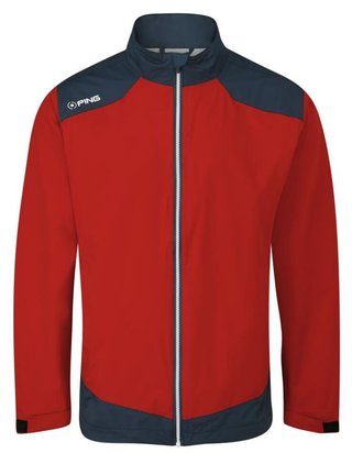 PING AquaDrive Waterproof pánska bunda, classic red/oxford blue