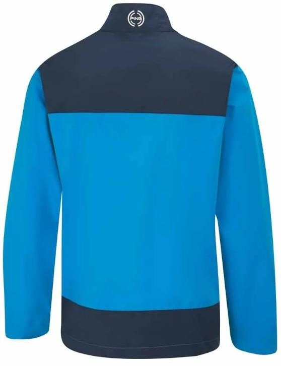 PING AquaDrive Half-Zip pánska nepremokavá bunda, brilliant blue/oxford blue