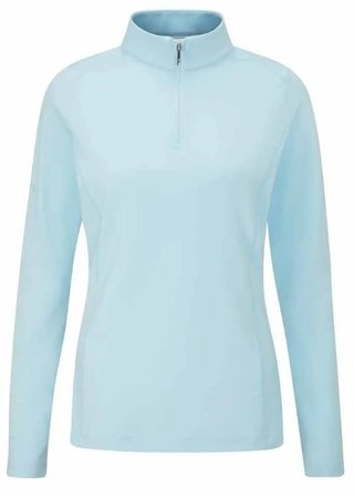 PING Aveline Half Zip dámska mikina s dlhým rukávom, crystal blue