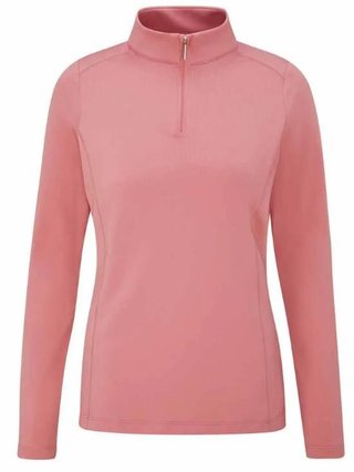 PING Aveline Half Zip dámska košeľa s dlhým rukávom, tlmená ružová